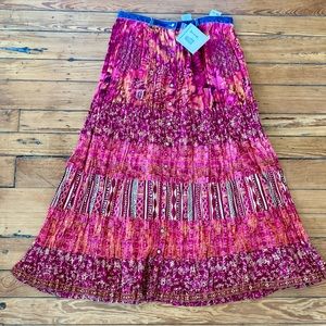 *vintage* St. John's Bay Pink Pattern Midi Skirt